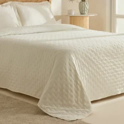 Karaca Bettüberwürfe Set-Breezy Bettüberwurf 160x240 cm Ecru