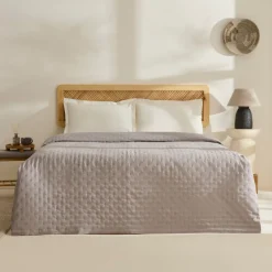 Karaca Bettüberwürfe Set-Breezy Bettüberwurf 160x240 cm Grau