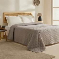 Karaca Bettüberwürfe Set-Breezy Bettüberwurf 160x240 cm Grau