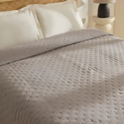 Karaca Bettüberwürfe Set-Breezy Bettüberwurf 160x240 cm Grau