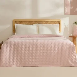Karaca Bettüberwürfe Set-Breezy Bettüberwurf Puderrosa 160x240 cm Puder Rosa