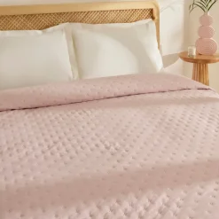 Karaca Bettüberwürfe Set-Breezy Bettüberwurf Puderrosa 160x240 cm Puder Rosa