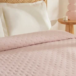 Karaca Bettüberwürfe Set-Breezy Bettüberwurf Puderrosa 160x240 cm Puder Rosa