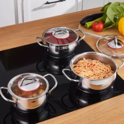 Karaca Stahltopf Sets-Edeltsahl Kochtopfset Emirgan 6-teilig Farblös