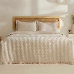 Karaca Bettüberwürfe Set-Fiona Bettüberwurf-Set Beige Cm + 2 (5230x240 0x70 Cm) Beıge