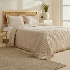 Karaca Bettüberwürfe Set-Fiona Bettüberwurf-Set Beige Cm + 2 (5230x240 0x70 Cm) Beıge