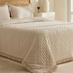 Karaca Bettüberwürfe Set-Fiona Bettüberwurf-Set Beige Cm + 2 (5230x240 0x70 Cm) Beıge
