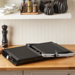 Karaca Toaster-Homend Grilliant 1356H -Gehäuse mit Gusseisenplatten Sandwich- und Grillmaschine Inox