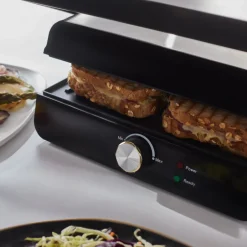 Karaca Toaster-Homend Grilliant 1356H -Gehäuse mit Gusseisenplatten Sandwich- und Grillmaschine Inox