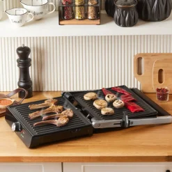Karaca Toaster-Homend Grilliant 1356H -Gehäuse mit Gusseisenplatten Sandwich- und Grillmaschine Inox