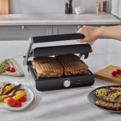 Karaca Toaster-Homend Grilliant 1356H -Gehäuse mit Gusseisenplatten Sandwich- und Grillmaschine Inox