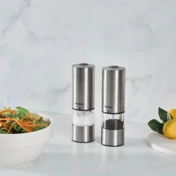 Karaca Salz Und Pfefferstreuer-Homend Grindgo 6003 2-teiliges Wiederaufladbares Gewürzmühlen-Set, Inox