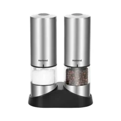 Karaca Salz Und Pfefferstreuer-Homend Grindgo 6003 2-teiliges Wiederaufladbares Gewürzmühlen-Set, Inox