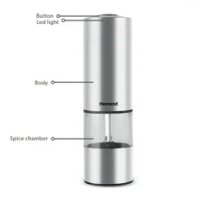 Karaca Salz Und Pfefferstreuer-Homend Grindgo 6004UK Wiederaufladbare Gewürzmühle, Inox