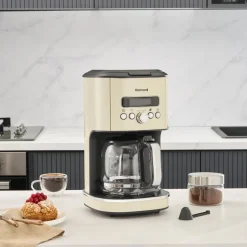 Karaca Filter Kaffeemaschine|Kaffeemaschinen-Homend Vintage Coffeebreak 5027H Filterkaffeemaschine Creme Krem
