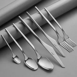 Karaca Bestecksets Für 12 Personen-Jumbo 5100 Quarz 84-teiliges Besteckset für 12 Personen SILBER03