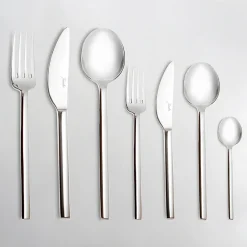 Karaca Bestecksets Für 12 Personen-Jumbo 8100 Tafelbesteck- Set aus Gabel Löffel Messer 84- teilig für 12 - Personen mit Box SILBER03