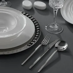 Karaca Bestecksets Für 12 Personen-Jumbo 9100 84-teiliges Besteck-Set für 12 Personen mit Box SILBER03