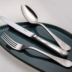 Karaca Bestecksets Für 12 Personen-Jumbo 9700 84-teiliges Besteckset für 12 Personen