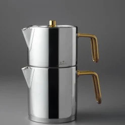 Karaca Teekannen-Jumbo Metalix Titanium Gold Teekannenset