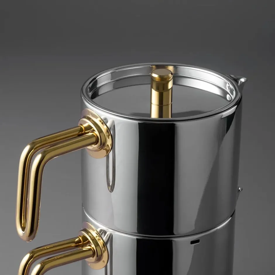 Karaca Teekannen-Jumbo Metalix Titanium Gold Teekannenset