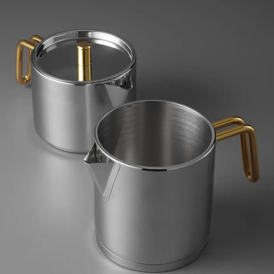 Karaca Teekannen-Jumbo Metalix Titanium Gold Teekannenset