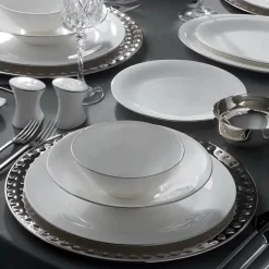 Karaca Tafelservice Für 12 Personen-Jumbo Silva 61-teiliges Tafelservice für 12 Personen Platın