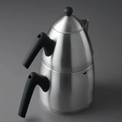 Karaca Teekannen-Jumbo Steel Teekanne mit Induktionsboden, matt SCHWARZ01