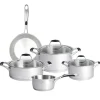 Karaca Stahltopf Sets-Jumbo Stella Edelstahl 8-teiliges Topfset