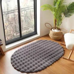 Karaca Teppich-Kaşmir Halı 7/24 Cosy Premium Bubble Anthrazit Oval 80x150 cm Anthracıt01