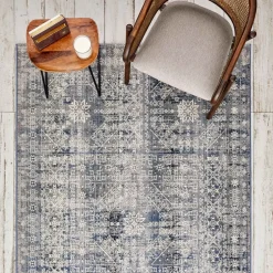 Karaca Teppich-Kaşmir Halı 7/24 Alaca Patchwork Teppich Blau 80 x 150 Blau01