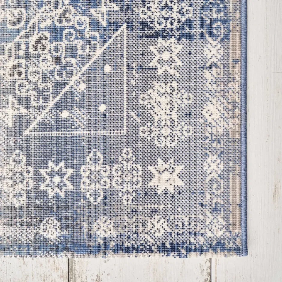 Karaca Teppich-Kaşmir Halı 7/24 Alaca Patchwork Teppich Blau 80 x 150 Blau01