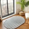 Karaca Teppich-Kaşmir Halı 7/24 Cosy Premium Bubble Hellgrau Oval 80x150 cm Hellgrau01