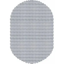 Karaca Teppich-Kaşmir Halı 7/24 Cosy Premium Bubble Hellgrau Oval 80x150 cm Hellgrau01