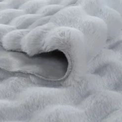 Karaca Teppich-Kaşmir Halı 7/24 Cosy Premium Bubble Hellgrau Oval 80x150 cm Hellgrau01