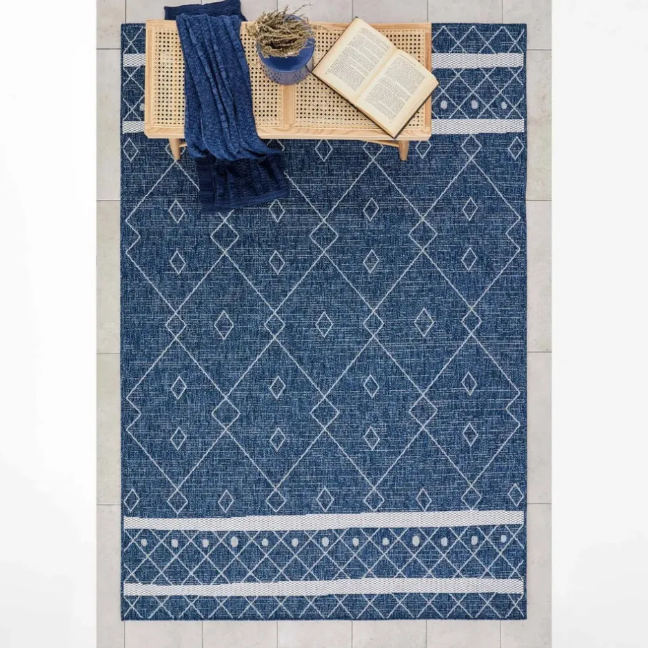 Karaca Teppich-Kaşmir Halı 7/24 Gartenteppich Datca 200 x 290 Blau01