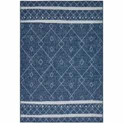 Karaca Teppich-Kaşmir Halı 7/24 Gartenteppich Datca 80 x 300 Blau01
