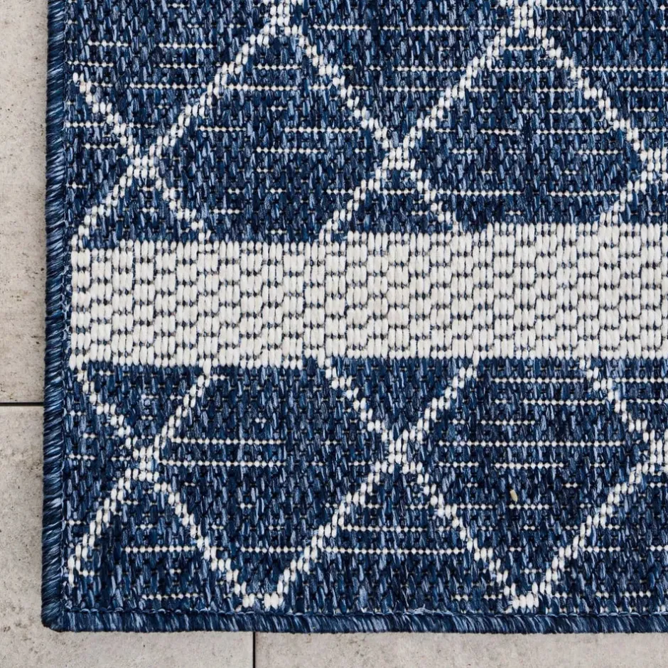 Karaca Teppich-Kaşmir Halı 7/24 Gartenteppich Datca 80 x 300 Blau01