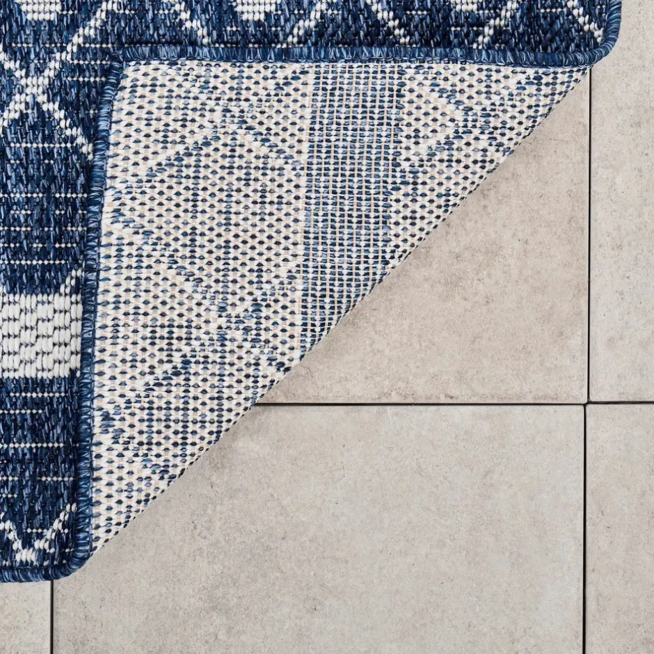 Karaca Teppich-Kaşmir Halı 7/24 Gartenteppich Datca 80 x 300 Blau01