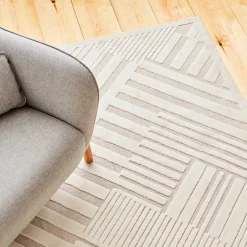 Karaca Teppich-Kaşmir Halı 7/24 Scandinavian Bergen Teppich, 80cmx300cm Weıß01