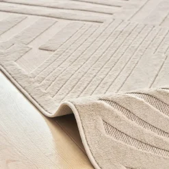 Karaca Teppich-Kaşmir Halı 7/24 Scandinavian Bergen Teppich, 80cmx300cm Weıß01