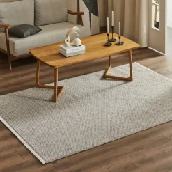 Karaca Teppich-Kaşmir Halı 7/24 İskandinav Premium Linda Punto, 160x230cm Grau Weıß
