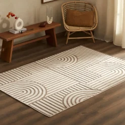 Karaca Teppich-Kaşmir Halı 7/24 İskandinav Thor, Beige, 80x150 cm Beıge01