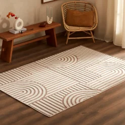 Karaca Teppich-Kaşmir Halı 7/24 İskandinav Thor, Beige, 160x230 cm Beıge01