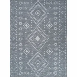 Karaca Teppich-Kaşmir Halı 7/24 Teppich Jute Hatka 80x150 cm Grau Weıß