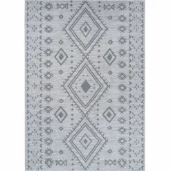 Karaca Teppich-Kaşmir Halı 7/24 Teppich Jute Hatka 80x150 cm Grau Weıß