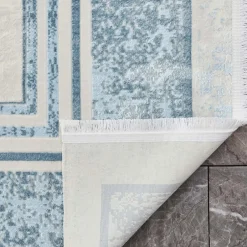 Karaca Teppich-Kaşmir Halı Acrylic Nova Chara Teppich 120x180 cm Weıß Blau