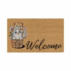 Karaca Teppich-Kaşmir Halı Cat Welcome Coco Fußmatte 40x60 Cm