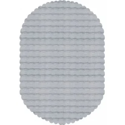 Karaca Teppich-Kaşmir Halı Cosy Premium Bubble Hellgrau Oval, 100x150 cm Hellgrau01