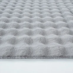 Karaca Teppich-Kaşmir Halı Cosy Premium Bubble Hellgrau Oval, 100x150 cm Hellgrau01
